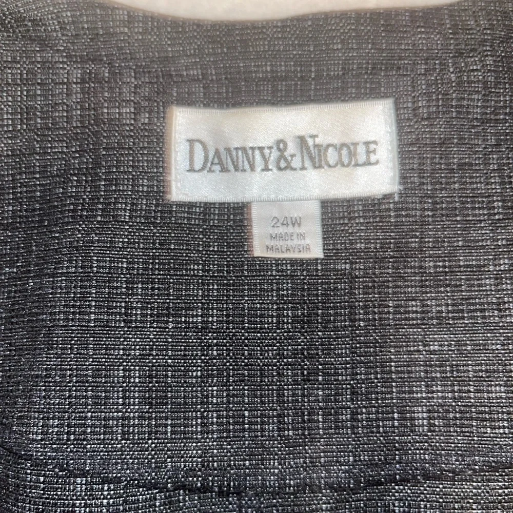 Danny & Nicole Black and Gray Textured Coat - Picture 3 of 5